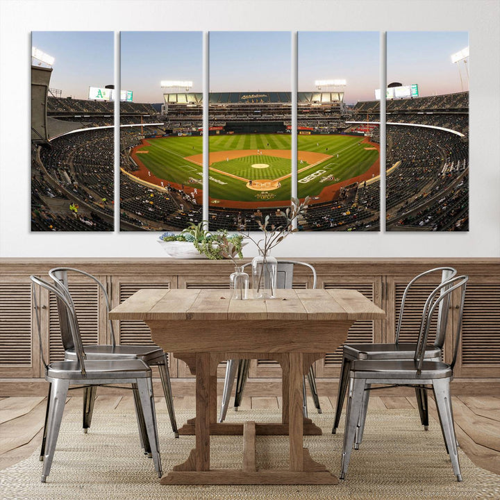 RingCentral Coliseum Oakland A's Stadium Wall Art Canvas Print