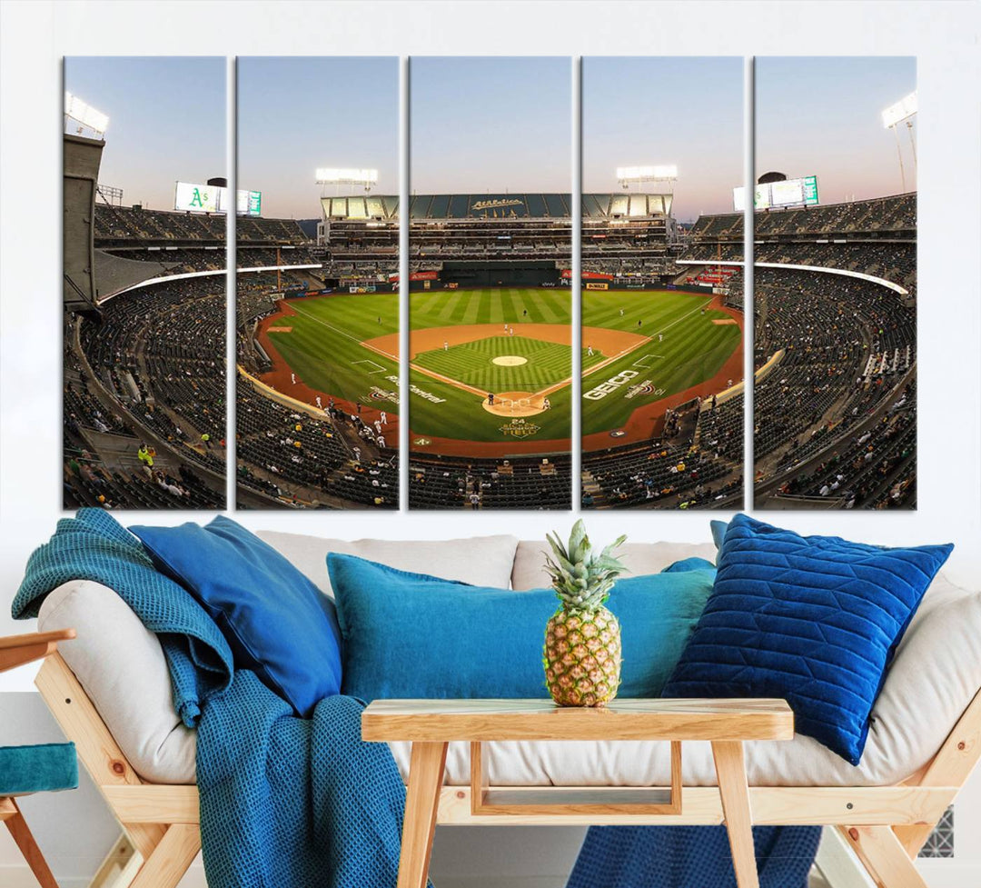 RingCentral Coliseum Oakland A's Stadium Wall Art Canvas Print