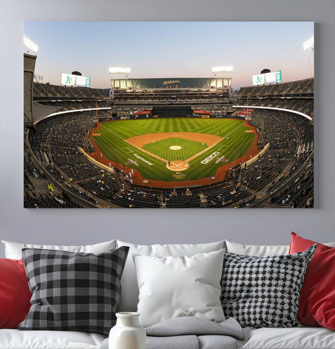 RingCentral Coliseum Oakland A's Stadium Wall Art Canvas Print