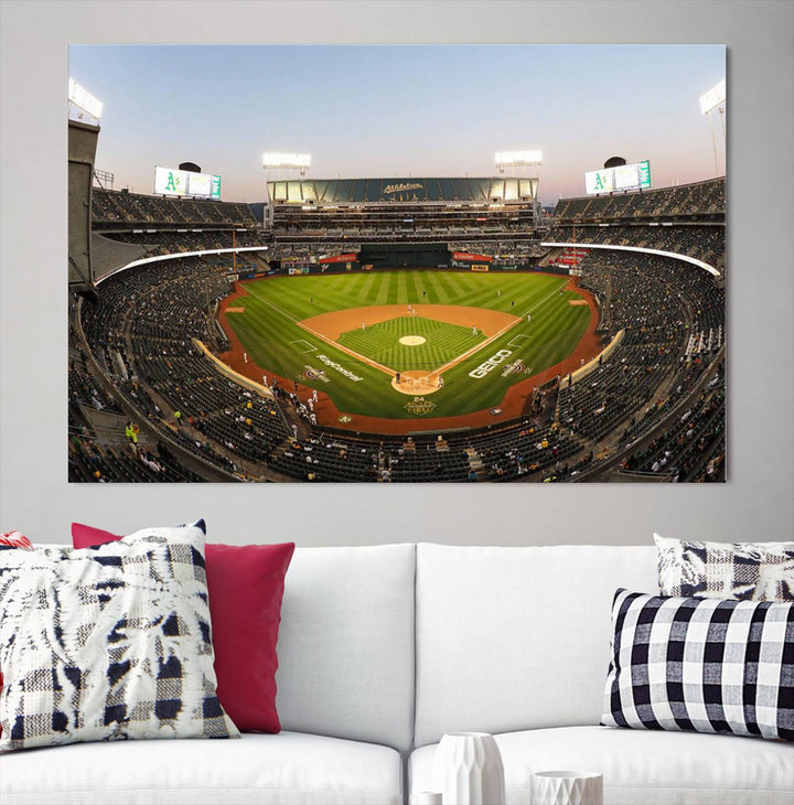 RingCentral Coliseum Oakland A's Stadium Wall Art Canvas Print