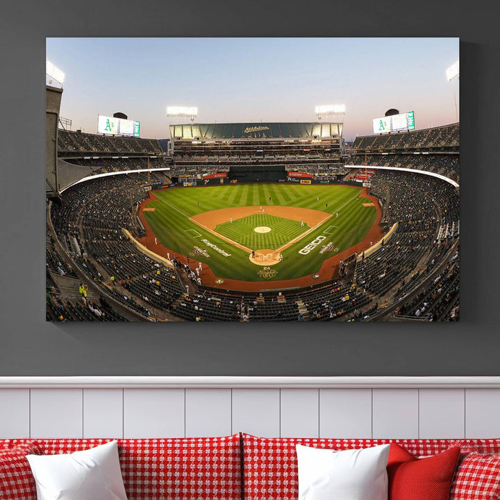 RingCentral Coliseum Oakland A's Stadium Wall Art Canvas Print