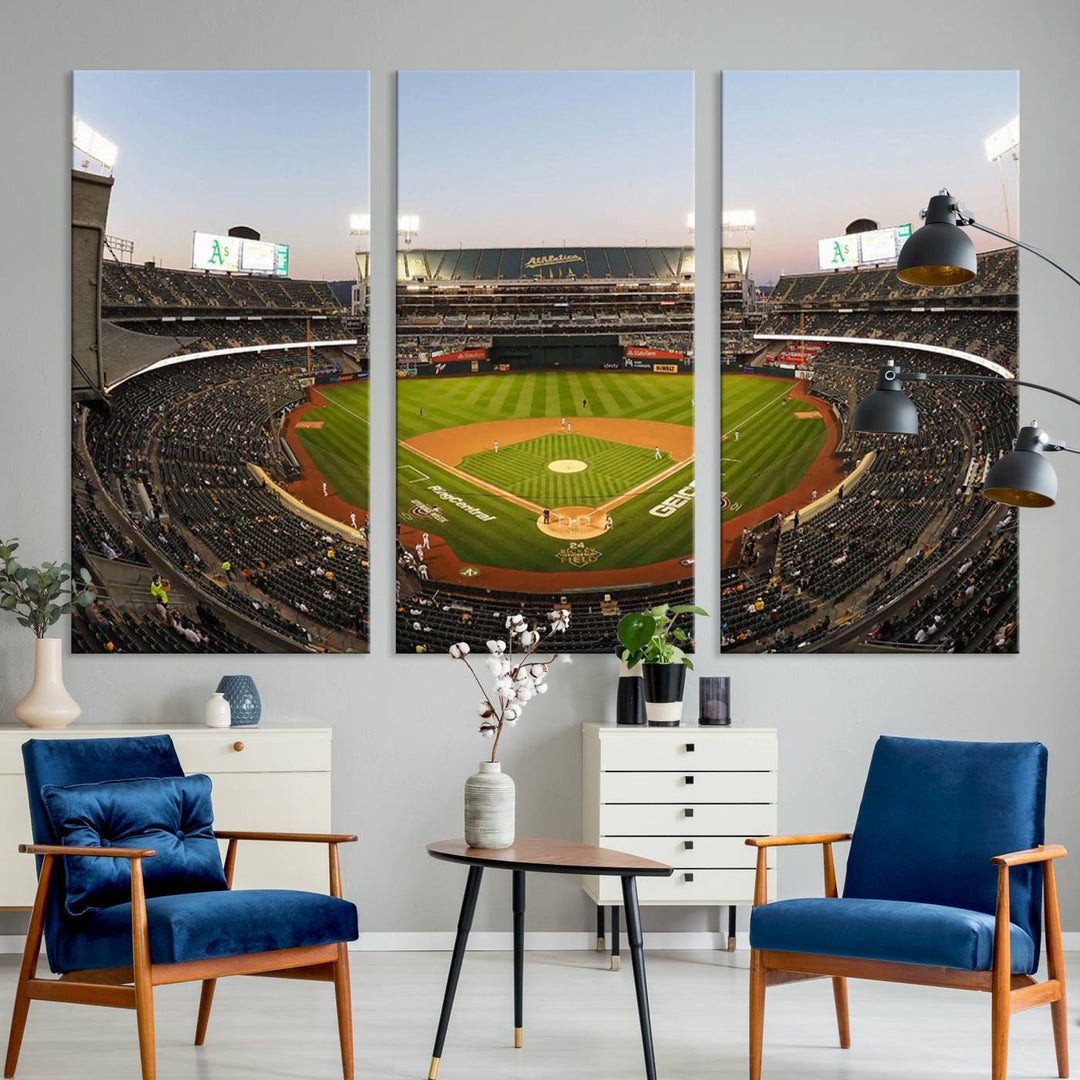 RingCentral Coliseum Oakland A's Stadium Wall Art Canvas Print