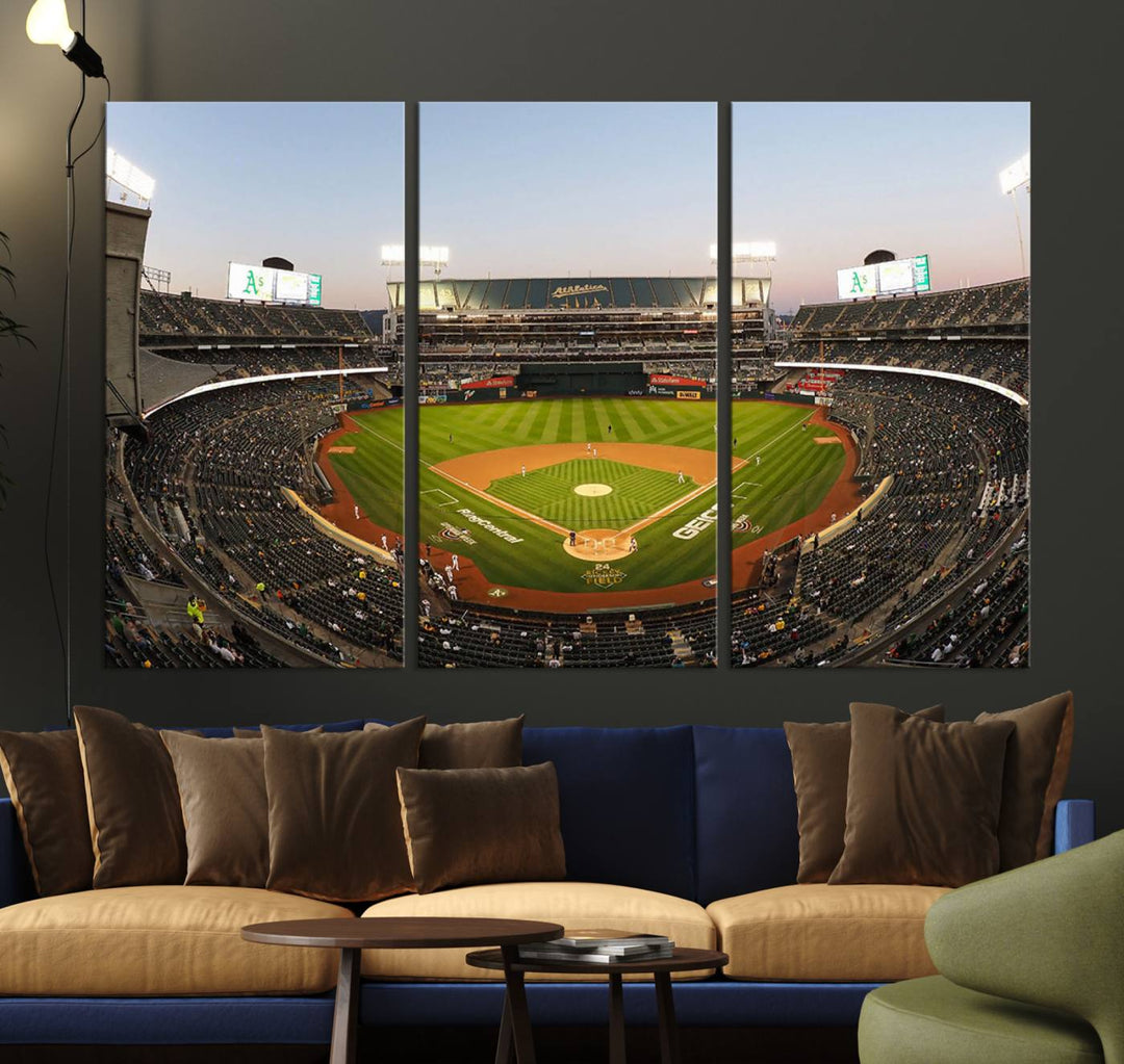 RingCentral Coliseum Oakland A's Stadium Wall Art Canvas Print