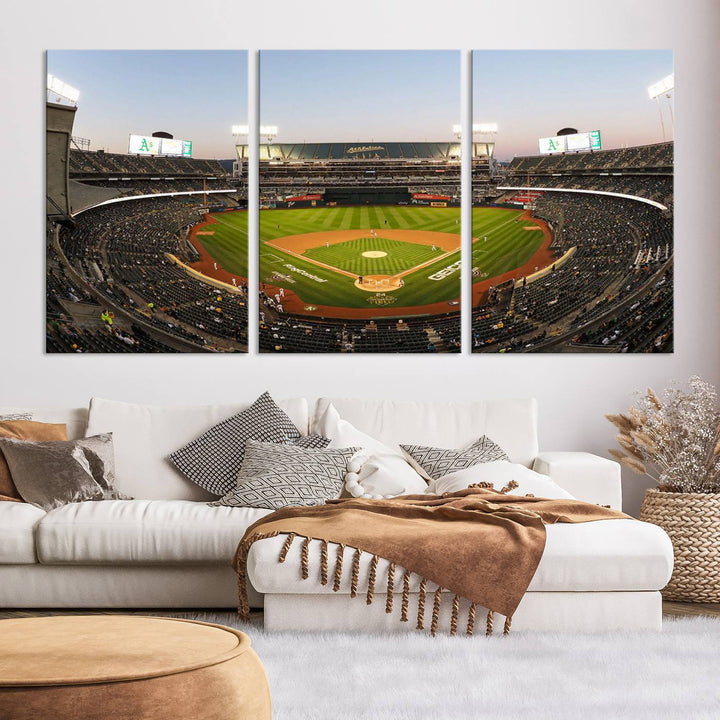 RingCentral Coliseum Oakland A's Stadium Wall Art Canvas Print