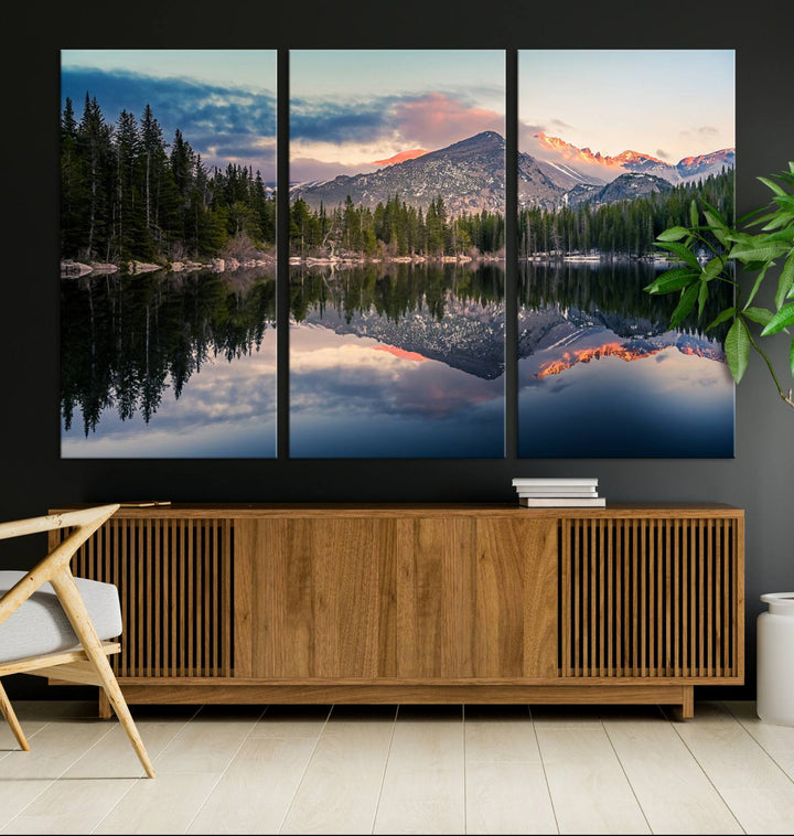 Rocky Mountain National Park canvas print Bear Lake Colorado Nature wall art Landscape Multi panel Wall Art Canvas Print