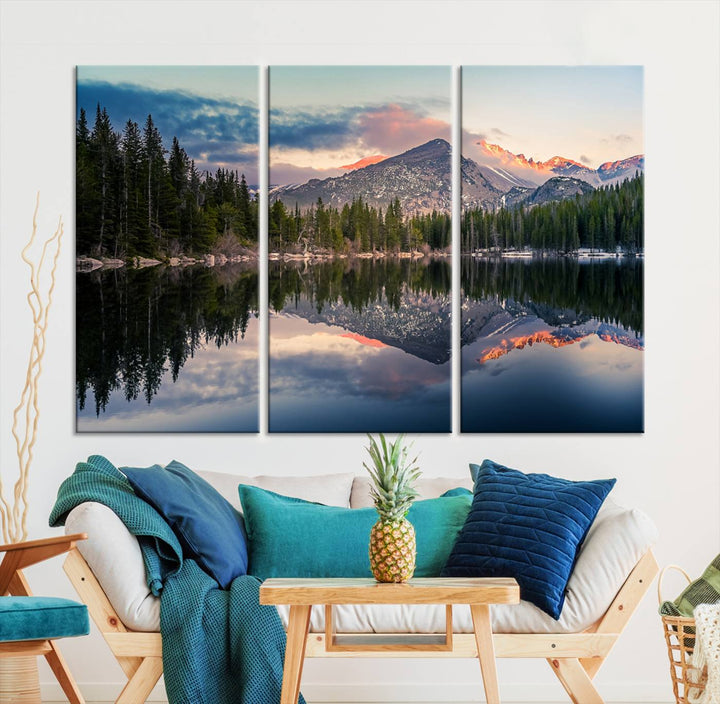 Rocky Mountain National Park canvas print Bear Lake Colorado Nature wall art Landscape Multi panel Wall Art Canvas Print