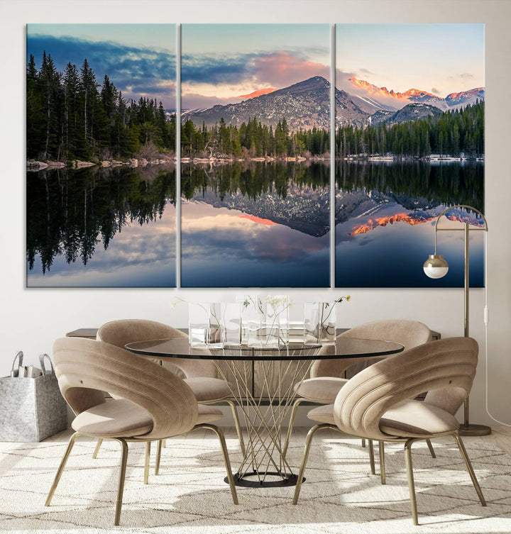 Rocky Mountain National Park canvas print Bear Lake Colorado Nature wall art Landscape Multi panel Wall Art Canvas Print