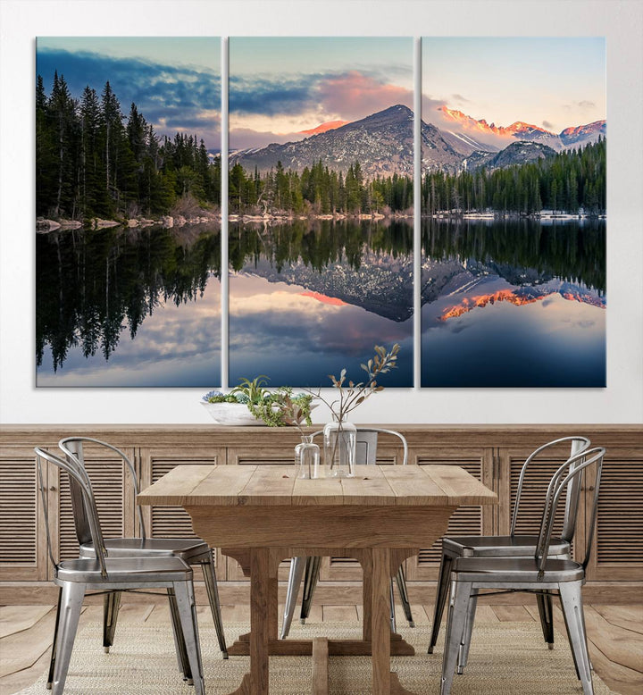 Rocky Mountain National Park canvas print Bear Lake Colorado Nature wall art Landscape Multi panel Wall Art Canvas Print