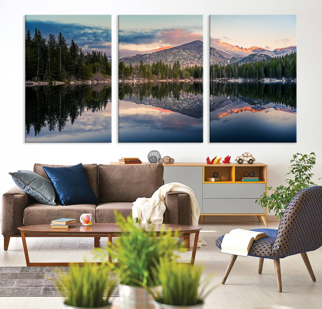 Rocky Mountain National Park canvas print Bear Lake Colorado Nature wall art Landscape Multi panel Wall Art Canvas Print