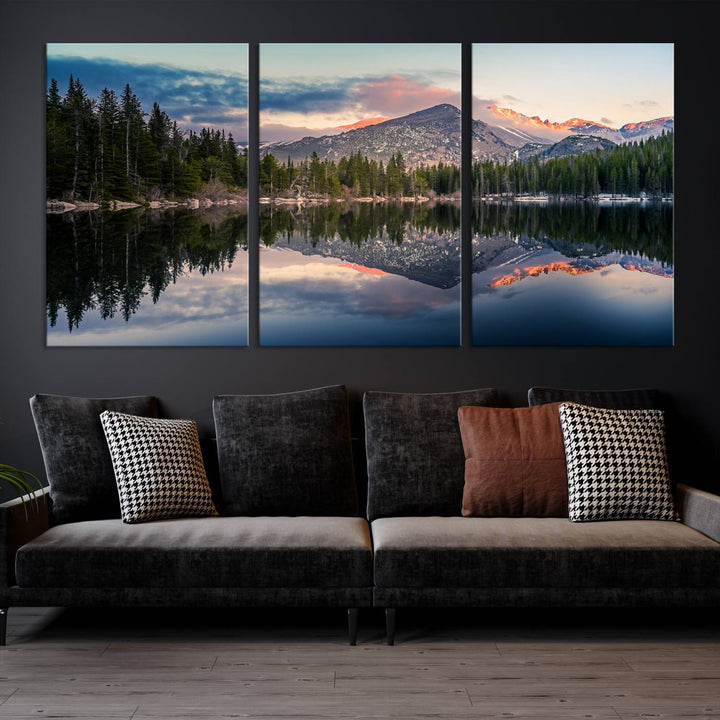 Rocky Mountain National Park canvas print Bear Lake Colorado Nature wall art Landscape Multi panel Wall Art Canvas Print