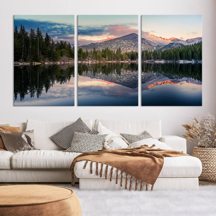 Rocky Mountain National Park canvas print Bear Lake Colorado Nature wall art Landscape Multi panel Wall Art Canvas Print