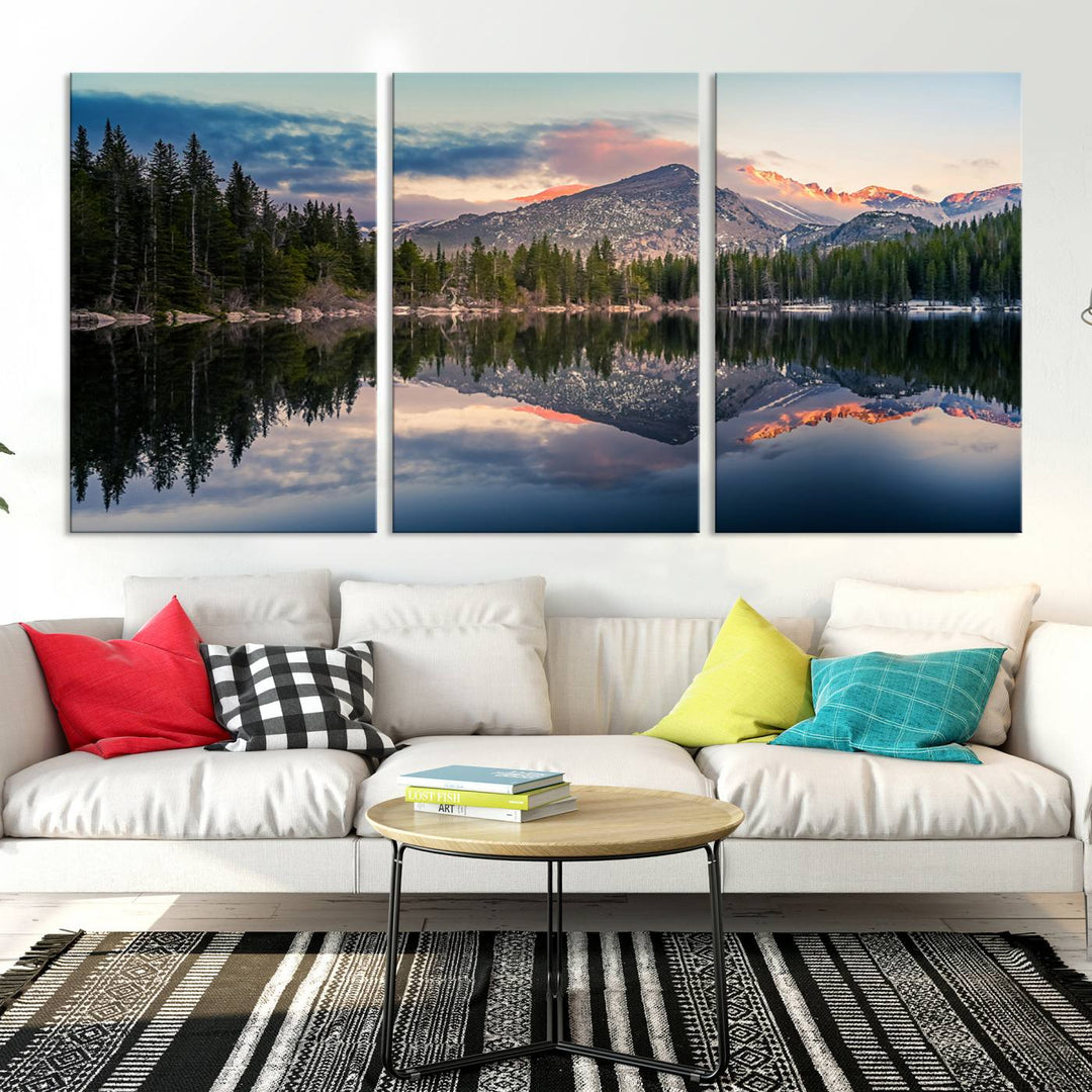 Rocky Mountain National Park canvas print Bear Lake Colorado Nature wall art Landscape Multi panel Wall Art Canvas Print