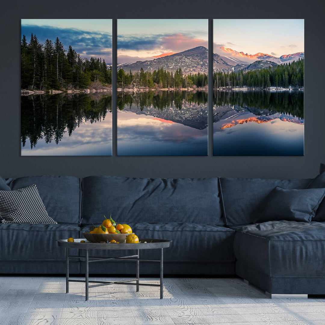 Rocky Mountain National Park canvas print Bear Lake Colorado Nature wall art Landscape Multi panel Wall Art Canvas Print