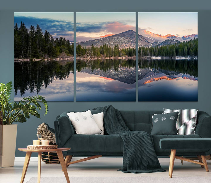 Rocky Mountain National Park canvas print Bear Lake Colorado Nature wall art Landscape Multi panel Wall Art Canvas Print