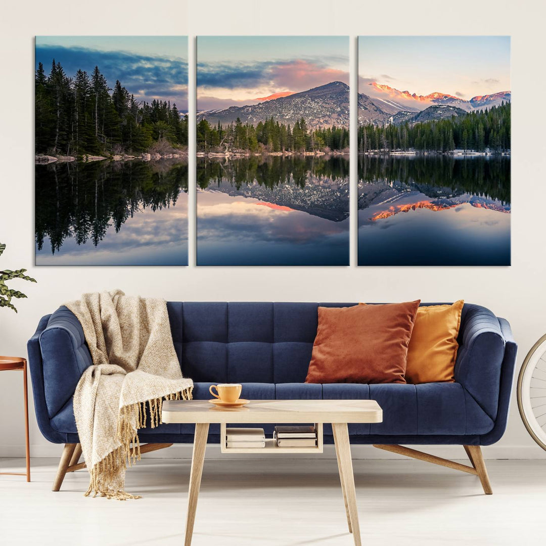 Rocky Mountain National Park canvas print Bear Lake Colorado Nature wall art Landscape Multi panel Wall Art Canvas Print