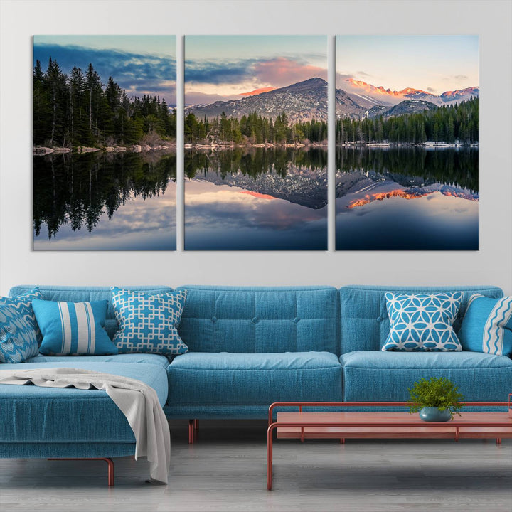 Rocky Mountain National Park canvas print Bear Lake Colorado Nature wall art Landscape Multi panel Wall Art Canvas Print