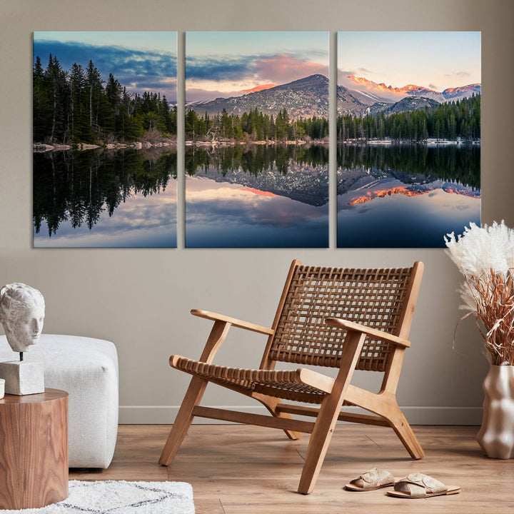 Rocky Mountain National Park canvas print Bear Lake Colorado Nature wall art Landscape Multi panel Wall Art Canvas Print