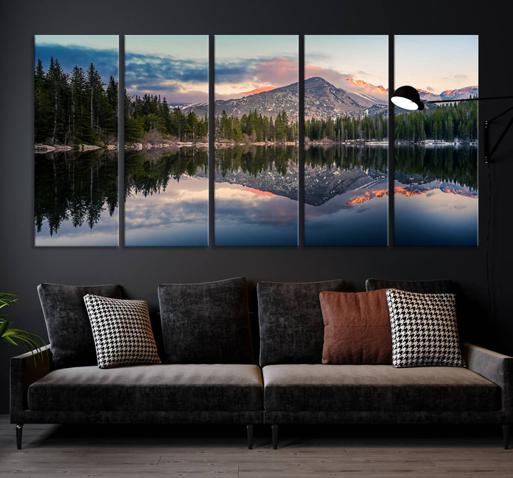 Rocky Mountain National Park canvas print Bear Lake Colorado Nature wall art Landscape Multi panel Wall Art Canvas Print