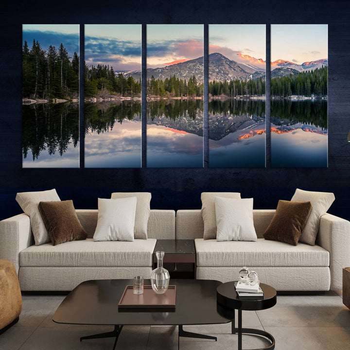 Rocky Mountain National Park canvas print Bear Lake Colorado Nature wall art Landscape Multi panel Wall Art Canvas Print