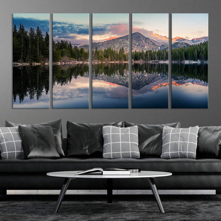 Rocky Mountain National Park canvas print Bear Lake Colorado Nature wall art Landscape Multi panel Wall Art Canvas Print