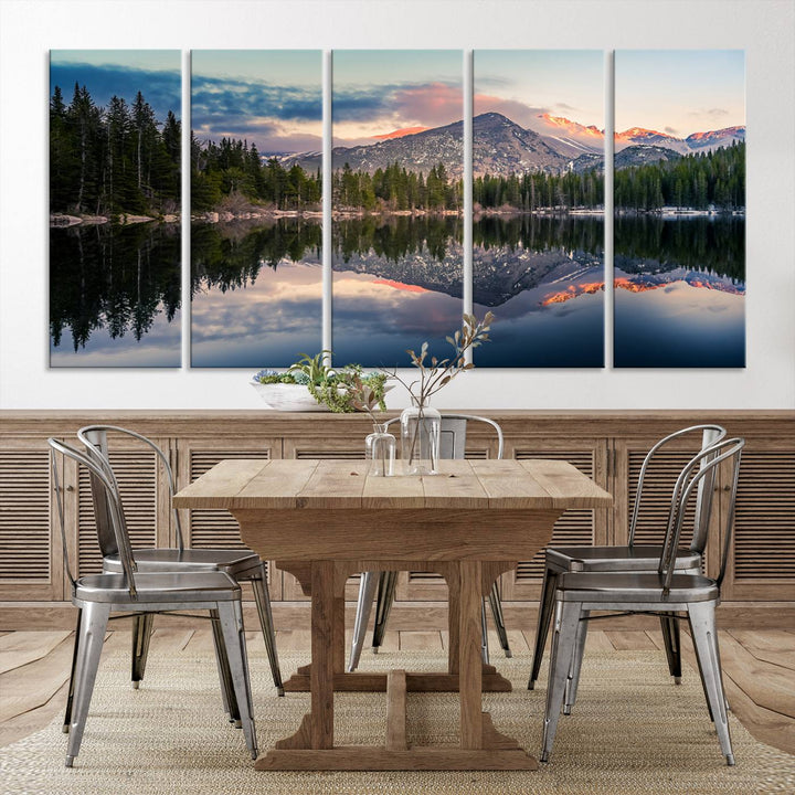 Rocky Mountain National Park canvas print Bear Lake Colorado Nature wall art Landscape Multi panel Wall Art Canvas Print