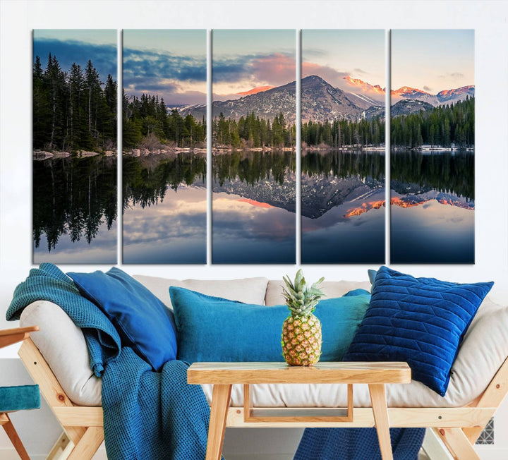 Rocky Mountain National Park canvas print Bear Lake Colorado Nature wall art Landscape Multi panel Wall Art Canvas Print