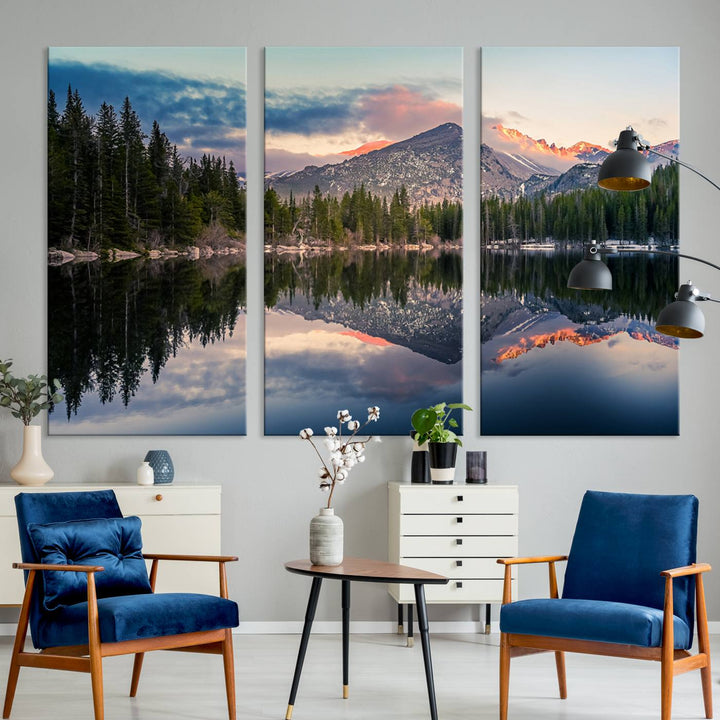 Rocky Mountain National Park canvas print Bear Lake Colorado Nature wall art Landscape Multi panel Wall Art Canvas Print