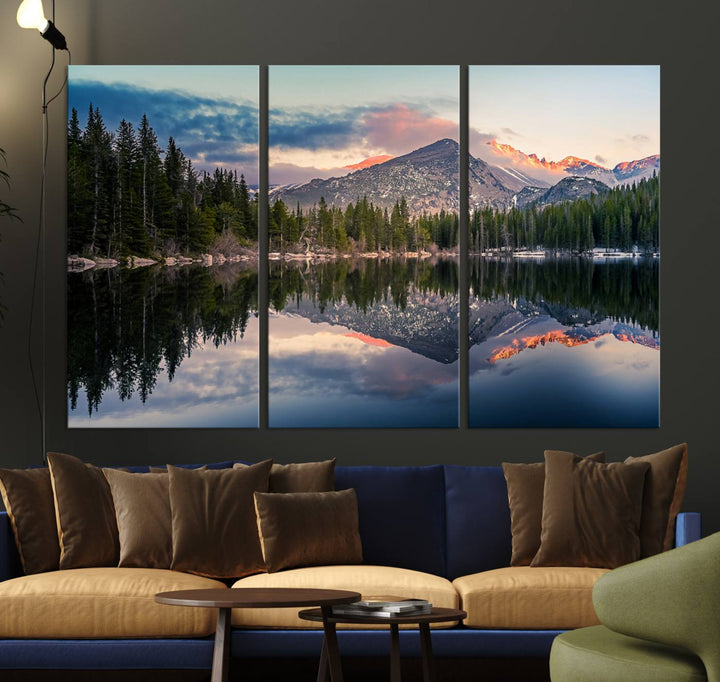 Rocky Mountain National Park canvas print Bear Lake Colorado Nature wall art Landscape Multi panel Wall Art Canvas Print