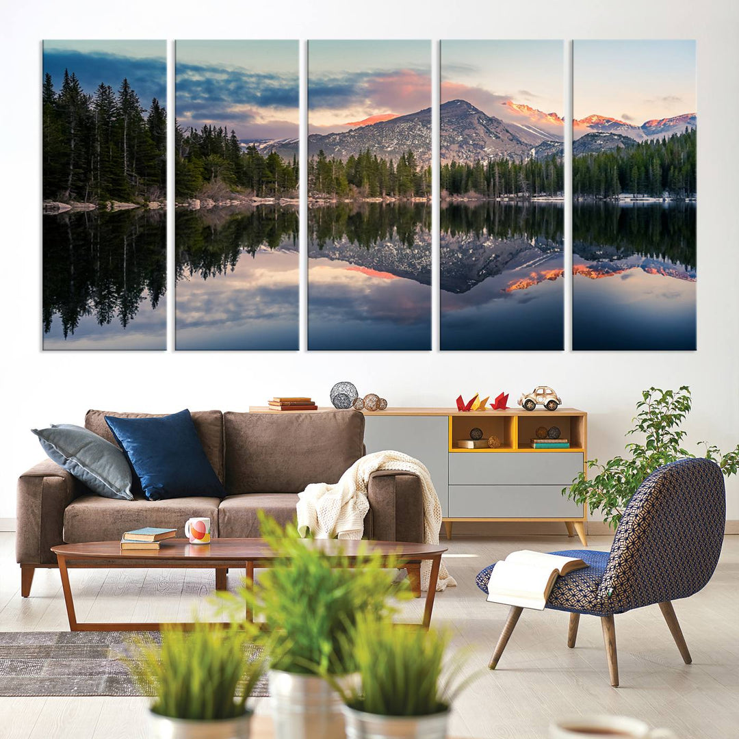 Rocky Mountain National Park canvas print Bear Lake Colorado Nature wall art Landscape Multi panel Wall Art Canvas Print