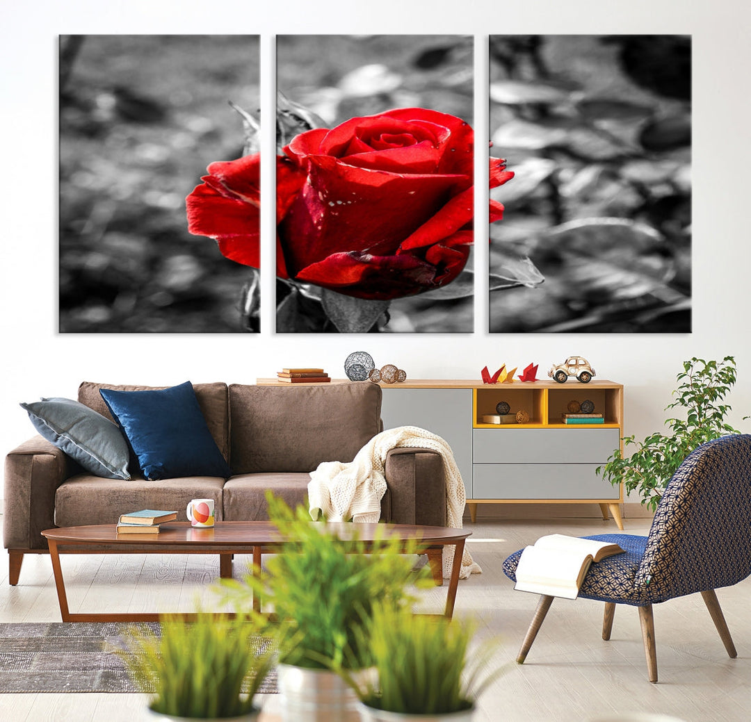 Rose Canvas Wall Art Red Rose Canvas Print Extra Large Wall Art