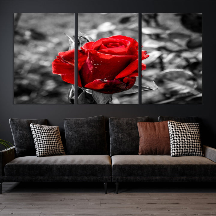 Rose Canvas Wall Art Red Rose Canvas Print Extra Large Wall Art