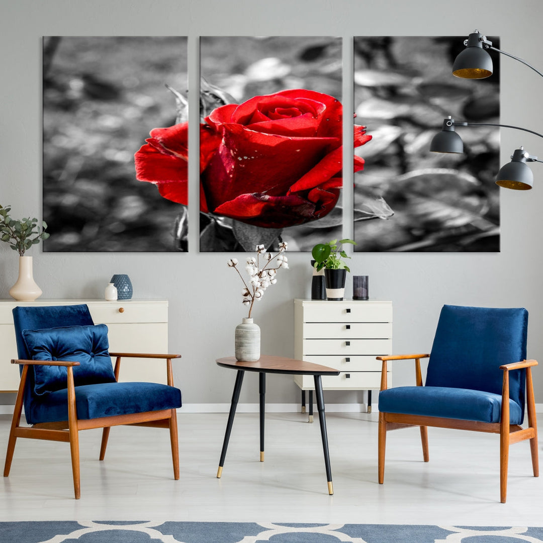 Rose Canvas Wall Art Red Rose Canvas Print Extra Large Wall Art