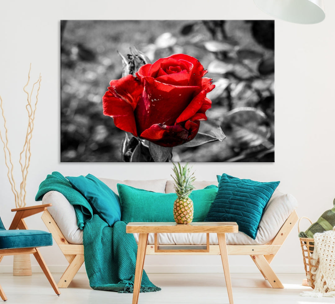 Rose Canvas Wall Art Red Rose Canvas Print Extra Large Wall Art