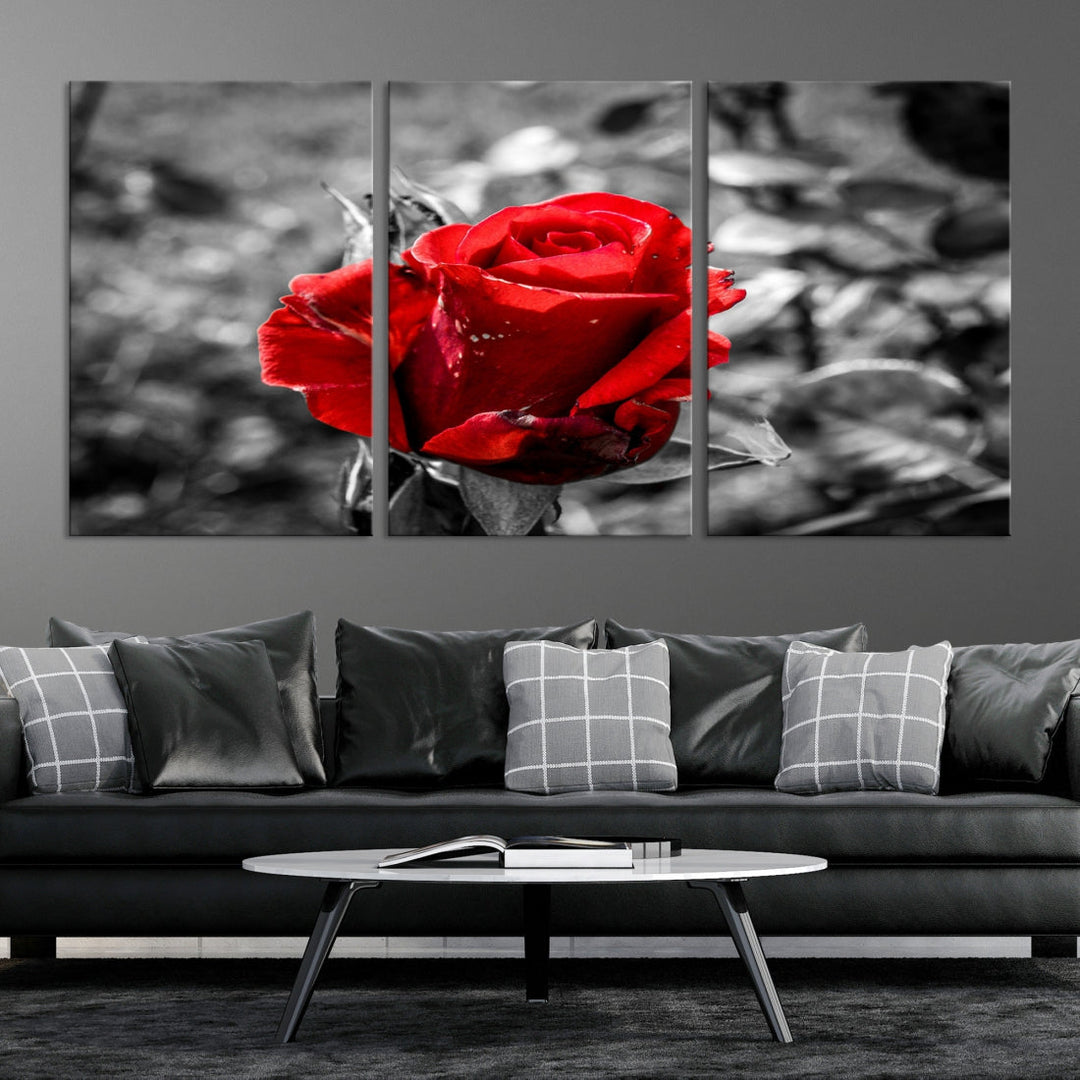 Rose Canvas Wall Art Red Rose Canvas Print Extra Large Wall Art