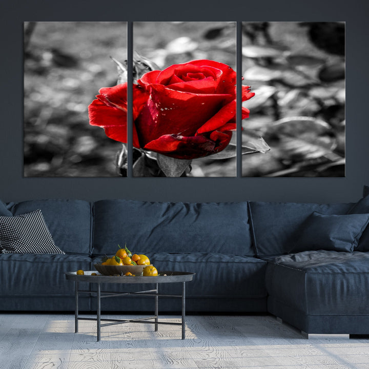 Rose Canvas Wall Art Red Rose Canvas Print Extra Large Wall Art