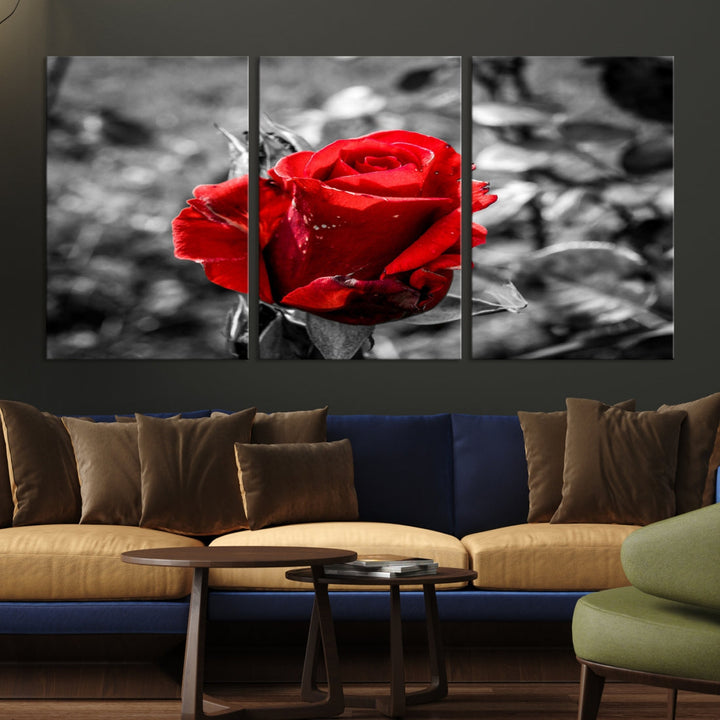 Rose Canvas Wall Art Red Rose Canvas Print Extra Large Wall Art