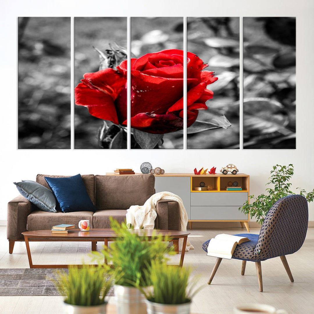 Rose Canvas Wall Art Red Rose Canvas Print Extra Large Wall Art