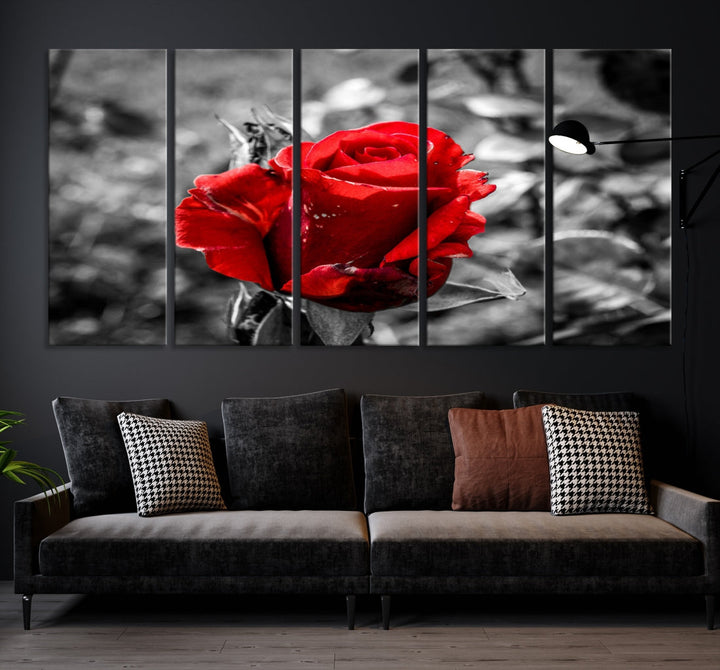 Rose Canvas Wall Art Red Rose Canvas Print Extra Large Wall Art