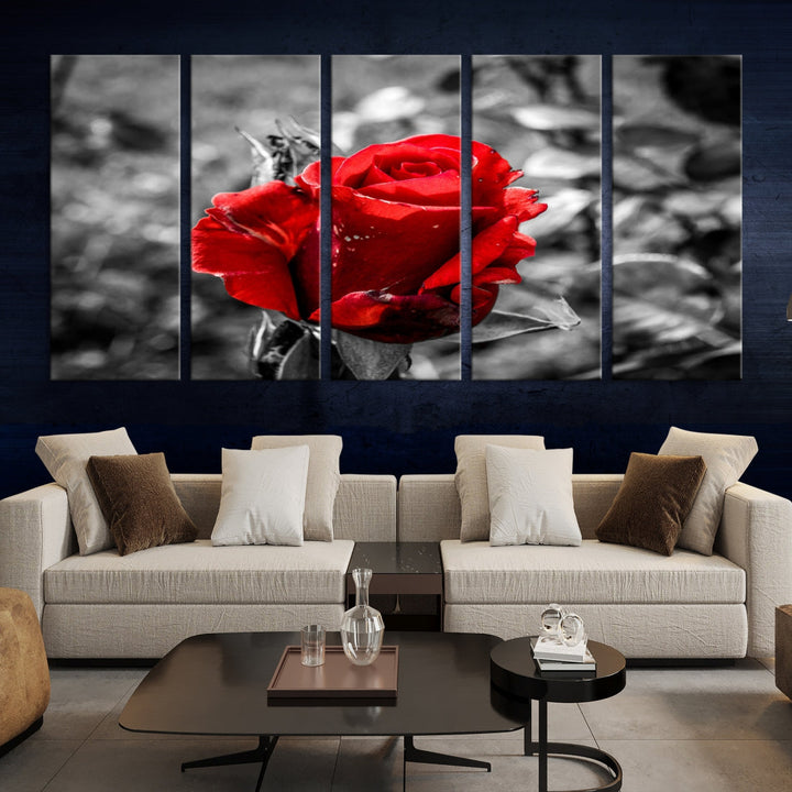 Rose Canvas Wall Art Red Rose Canvas Print Extra Large Wall Art