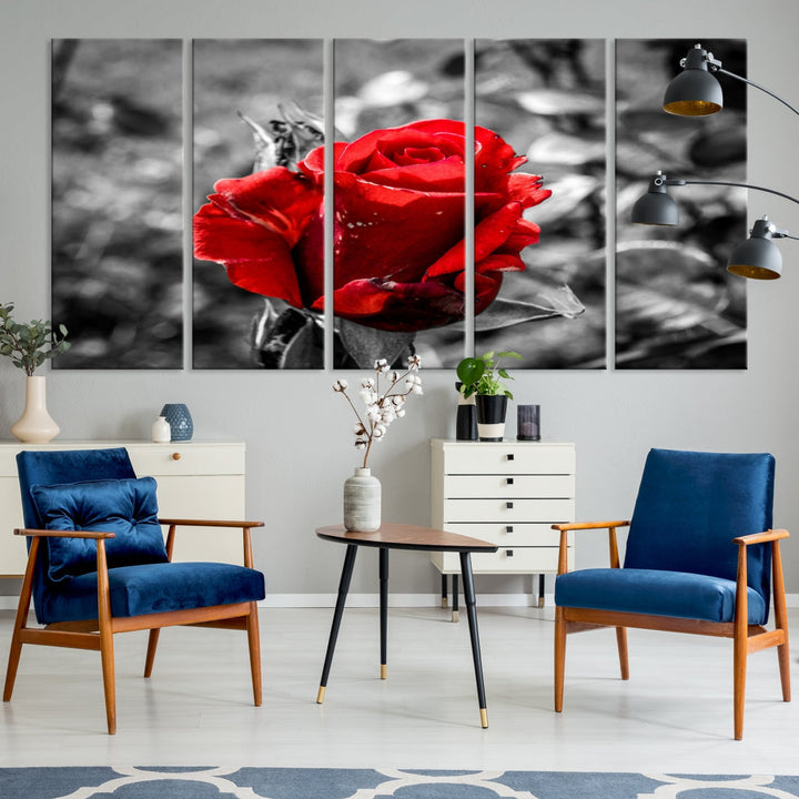 Rose Canvas Wall Art Red Rose Canvas Print Extra Large Wall Art