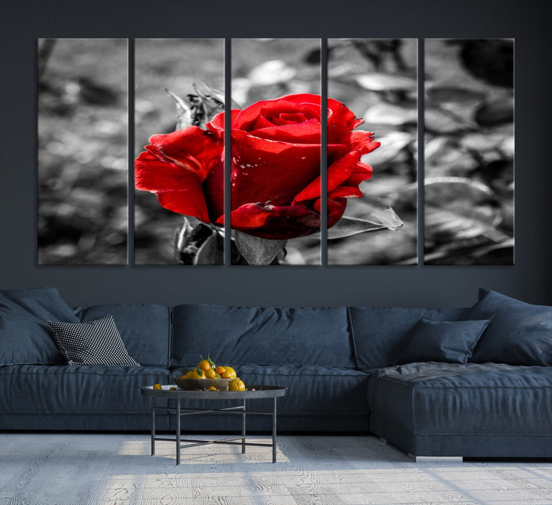 Rose Canvas Wall Art Red Rose Canvas Print Extra Large Wall Art