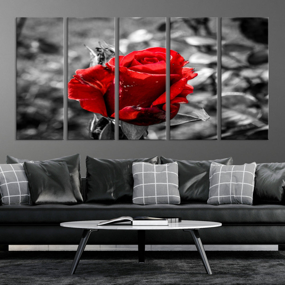 Rose Canvas Wall Art Red Rose Canvas Print Extra Large Wall Art