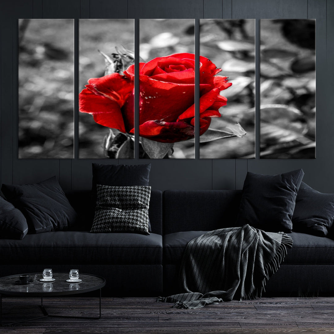 Rose Canvas Wall Art Red Rose Canvas Print Extra Large Wall Art