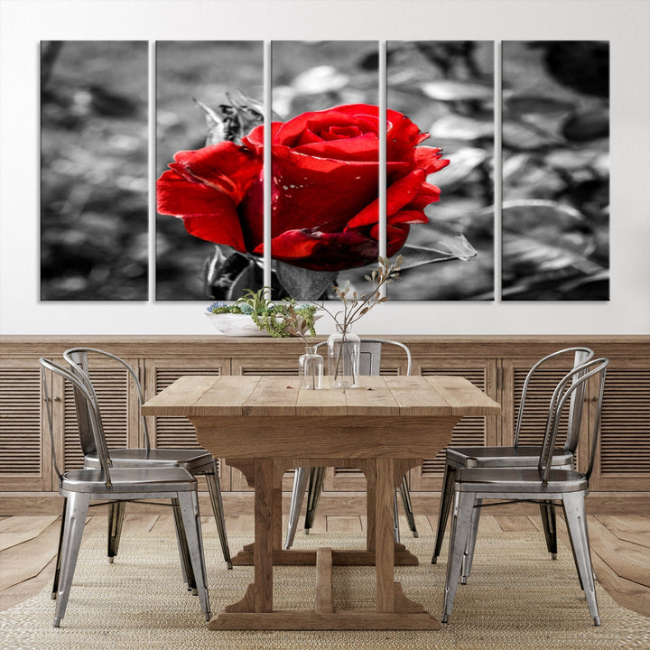 Rose Canvas Wall Art Red Rose Canvas Print Extra Large Wall Art