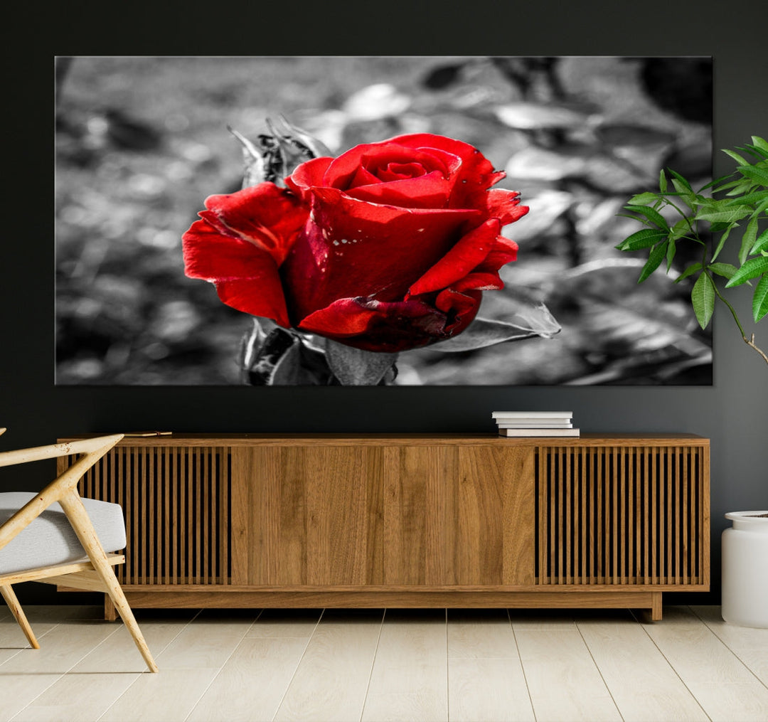 Rose Canvas Wall Art Red Rose Canvas Print Extra Large Wall Art