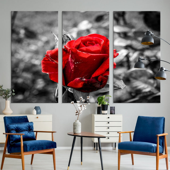 Rose Canvas Wall Art Red Rose Canvas Print Extra Large Wall Art