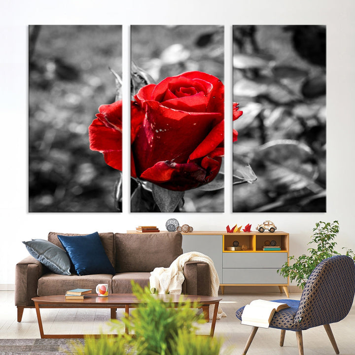 Rose Canvas Wall Art Red Rose Canvas Print Extra Large Wall Art