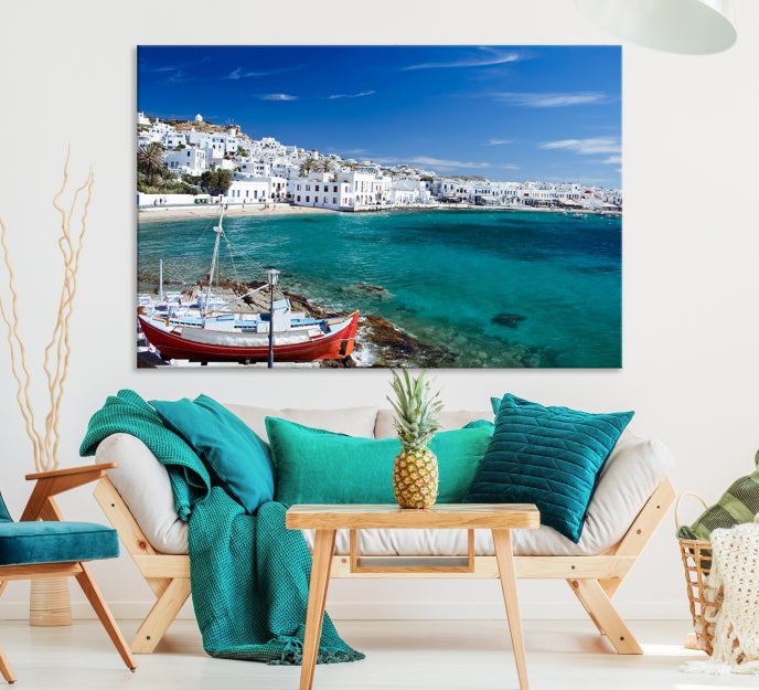 Santorini Greece Wall Art Canvas Print