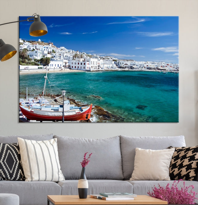 Santorini Greece Wall Art Canvas Print