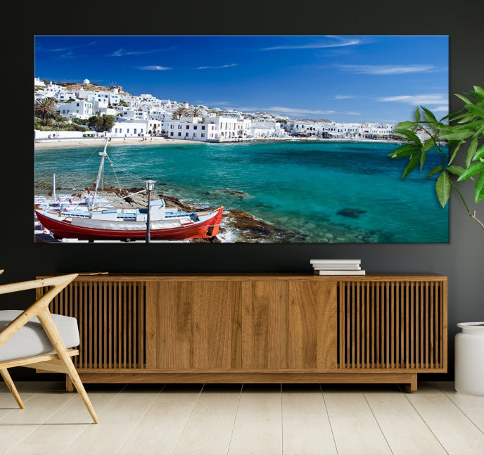 Santorini Greece Wall Art Canvas Print